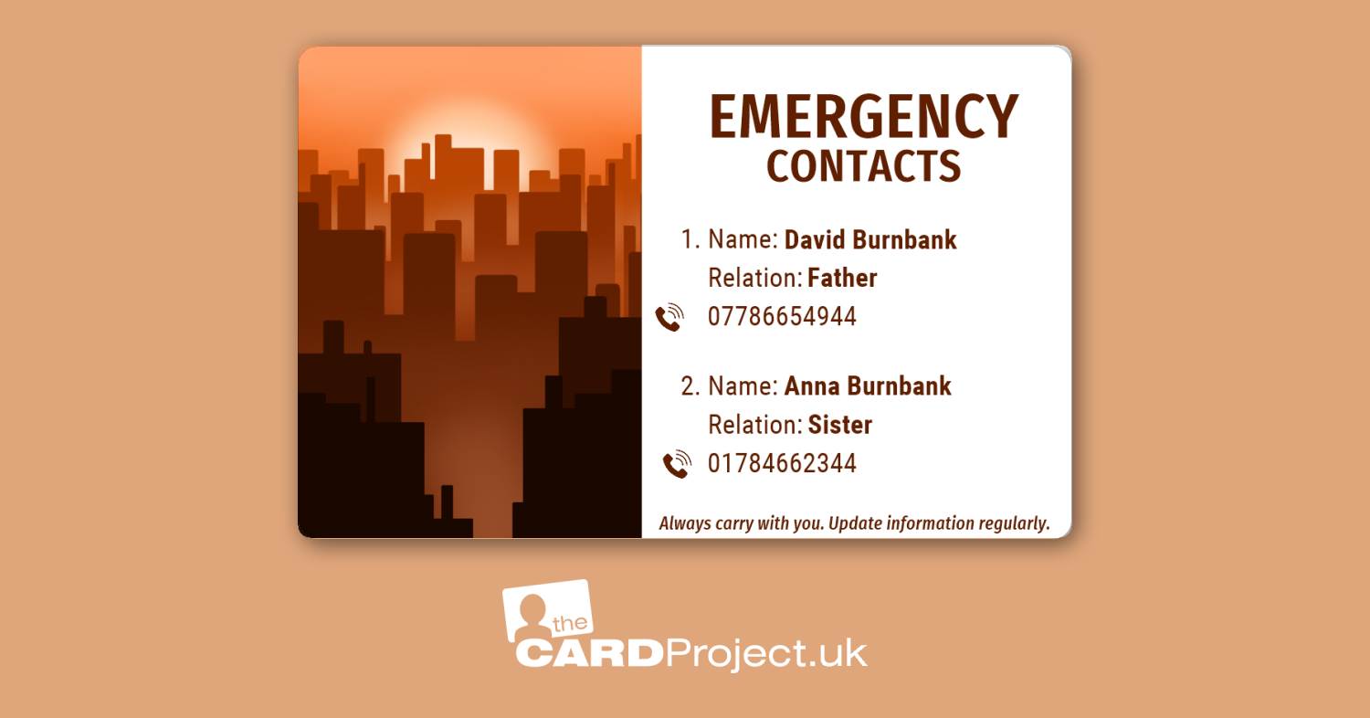 City Sunset ICE Photo ID Card (REAR)